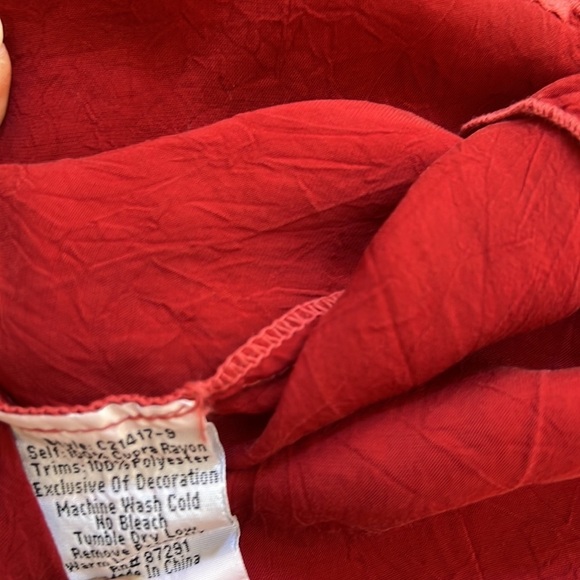 JOHNNY WAS Size XXL embroidered front button Rona tunic with sleeve roll tabs - Picture 12 of 12